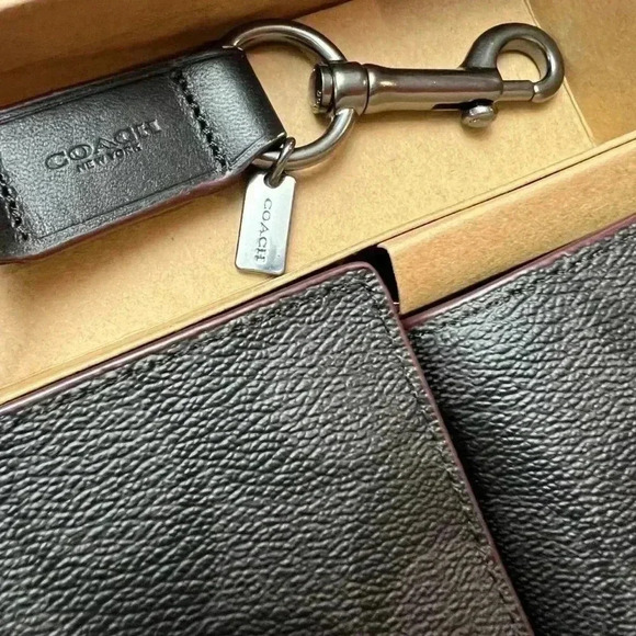 Coach Mens Wallet Set 3 In 1 Boxed Gift Set In Signature Canvas - Picture 5 of 9